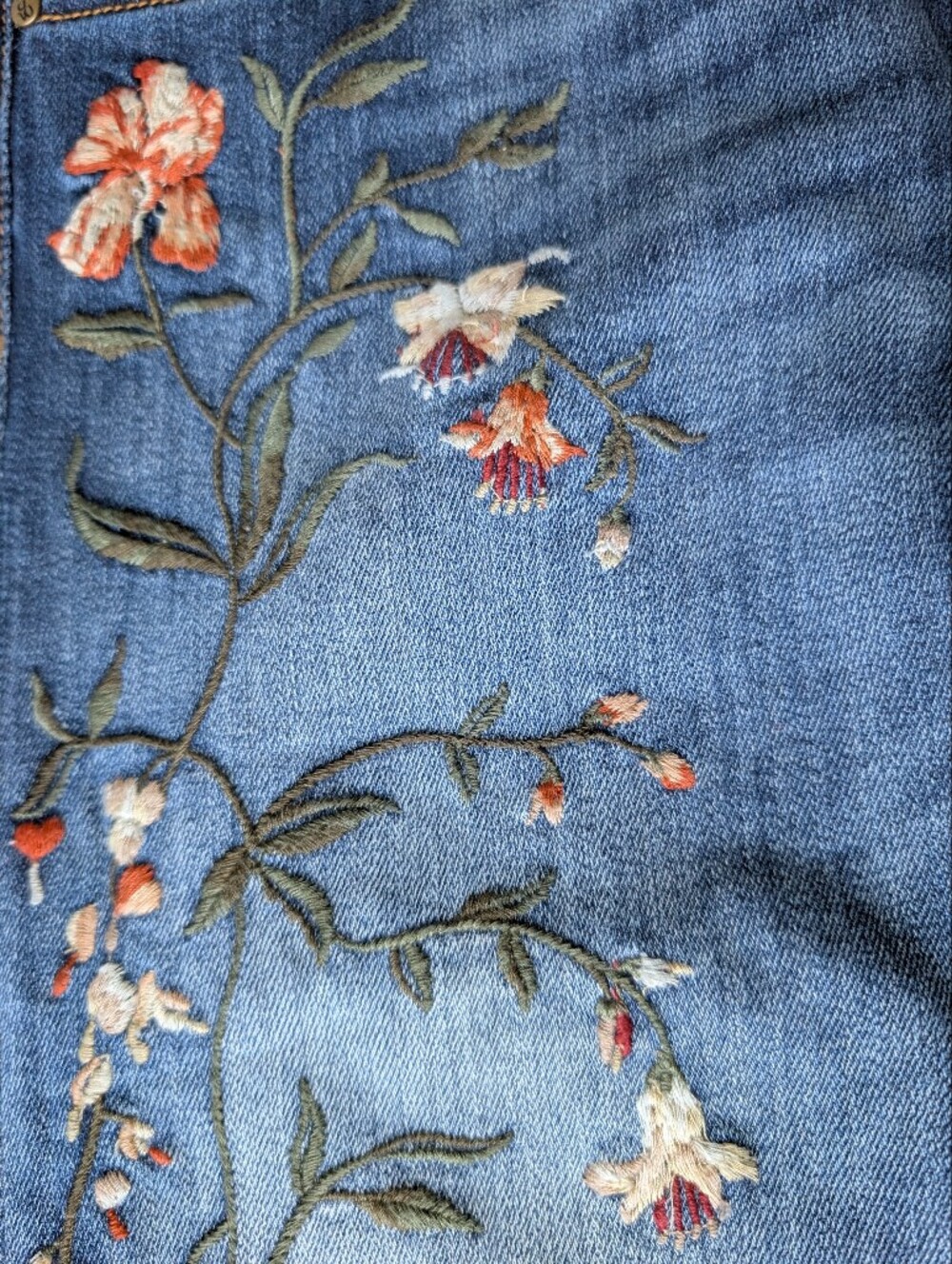 Driftwood Kelly Whispering Vines Embroidered Bootcut Jeans Women’s Size 27 - Picture 3 of 7